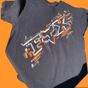 FOX T-shirt, black, Regular Fit men's size XL, cotton